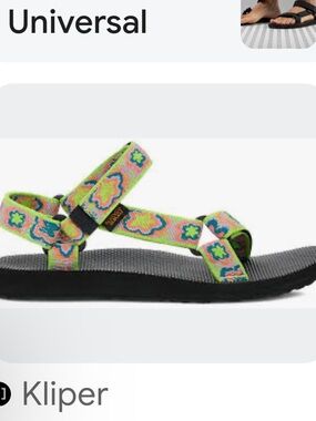Teva women ' Universal tropical Sandal in Neon Floral Straps ! New in box ! 10